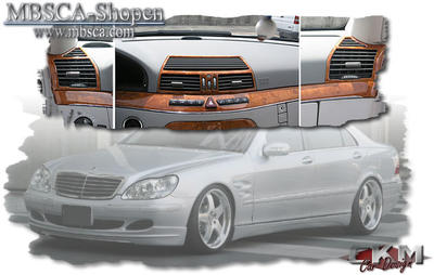 S-Klass - W220 99-05 - W220 Ädelträ ventilations utag. 3st