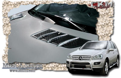 ML-Klass - W164 05- - Kromfenor motorhuv 6 st