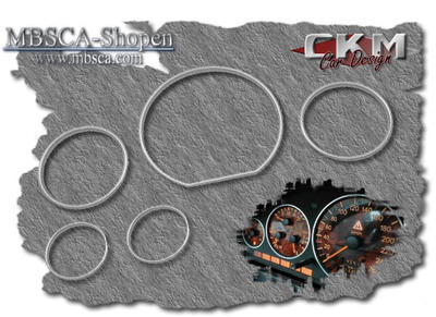 SL Roadster - R129 89-01 - Kromringar instrment 5 st