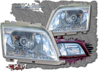 SL Roadster - R129 89-01 - Klarglas frontglas för framlyckta 89-00 2st