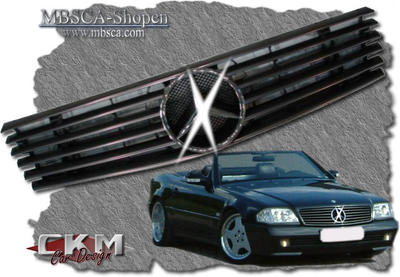 SL Roadster - R129 89-01 - Grill Facelift  6 ribbor