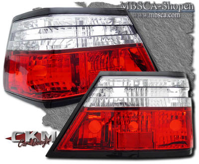 E-Klass - W124 86-95 - Klarglas Baklysen Röd/Klar 2st