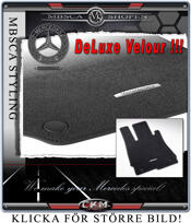 Mattor svart MB Original DeLuxe Velour med MB Logo 2/4st