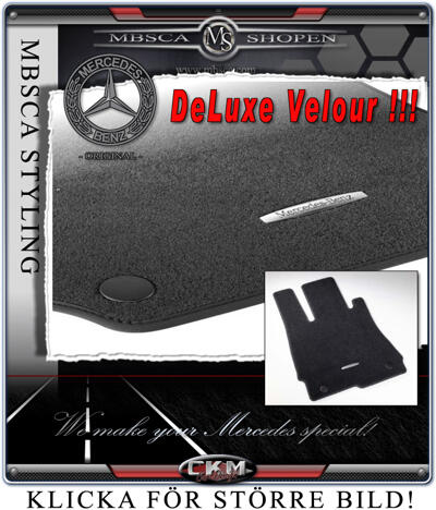 S-Klass - W221 06- - Mattor svart MB Original DeLuxe Velour med MB Logo 2/4st