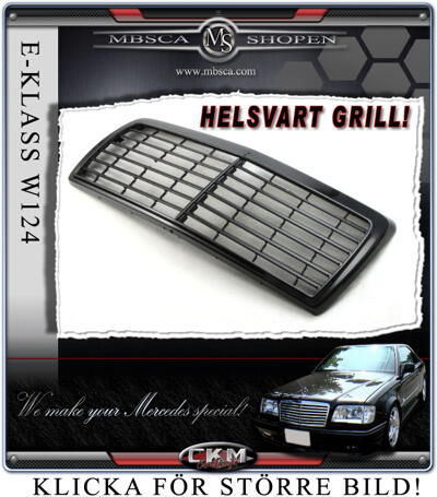 E-Klass - W124 86-95 - Avantgarde Grill 6 ribbor HELSVART 86-93a