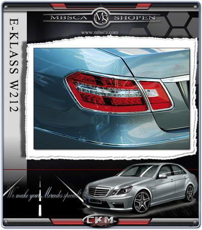 E-Klass - W212 09- - Kromringar baklysen 4st