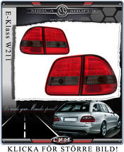 Klarglas baklysen KOMBI  Red/Smoke 2st