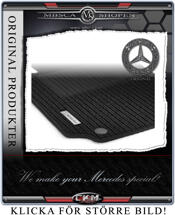 Mattor Svart MB Original med Mercedes Logo 2/4st