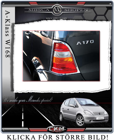 A-Klass - W168 - Kromringar baklysen 2 st