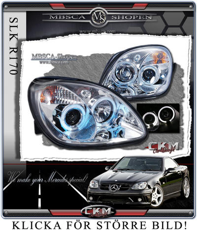SLK - R170 97-03 - Klarglas framlysen Angel Eyes med intg blinkers 2st