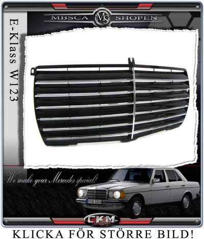 E-Klass - W123  -85 - Avantgarde Grill 6 ribbor