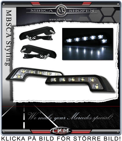 E-Klass - W211 02-08 - Klarglas LED dagsljus dimljus