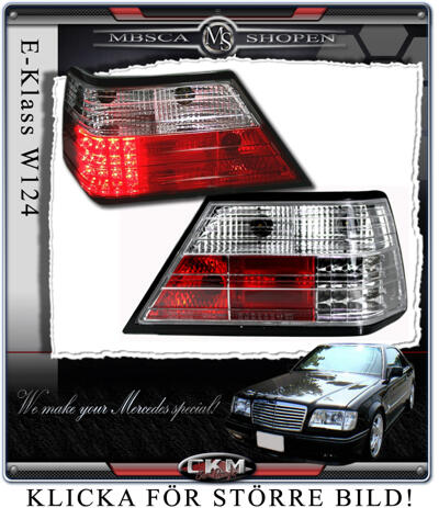 E-Klass - W124 86-95 - Klarglas Baklysen med dioder Klar V2 2st