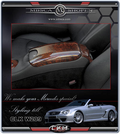 CLK - W209 02- - Ädelträ armstöd i äkta trä