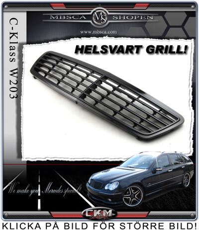 C-Klass - W203 01-06 - Avantgrill med ram i svart utförande