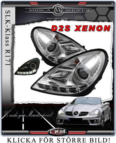 SLK - R171 04- - Klarglas Framlysen DEVIL Eyes V2 XENON 2st