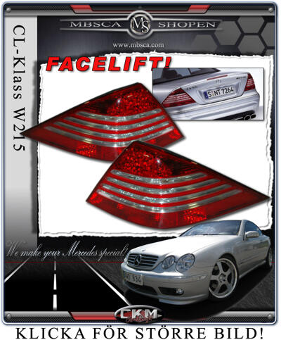 CL - C215 - Klarglas Facelift baklysen. MB Orginal 2st