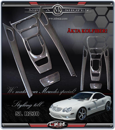 SL Roadster - R230 02- - Kolfiberinredning 4 delar
