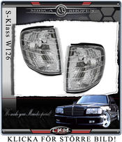 Klarglas blinkers fram W126 2st