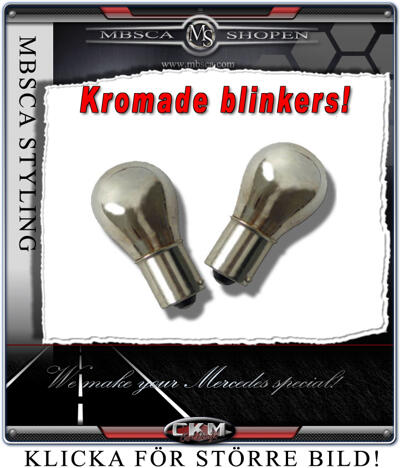 A-Klass - W168 - Klarglas blinkerslampa i krom 2st