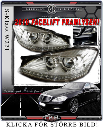 S-Klass - W221 06- - Facelift Klaglas framlysen MB Original 1st