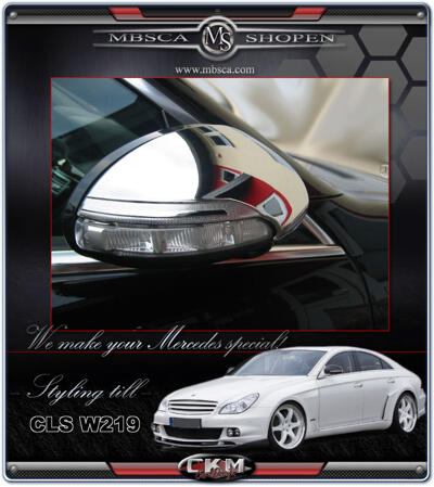 CLS - W219 06- - Spegelkåpor i krom . 2st