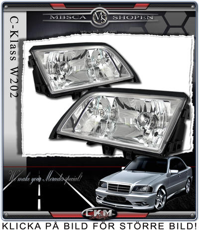 C-Klass - W202 94-00 - Klarglas framlysen 2st
