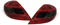 Klarglas baklysen LED "C-style" Red/Smoke 2st - bild 4