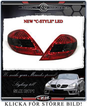 Klarglas baklysen LED "C-style" Red/Smoke 2st