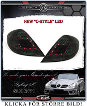 Klarglas baklysen LED "C-style" Smoke 2st