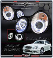 Klarglas projektor Angel Eyes framlysen 2st