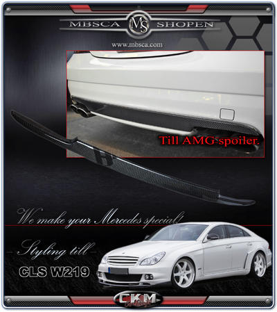 CLS - W219 06- - 4a. Kolfiber diffuser till AMG spoiler slim.