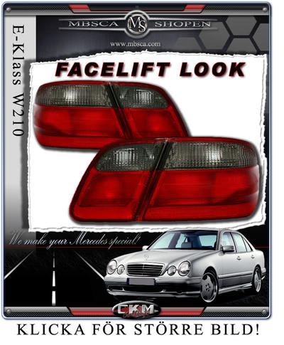 E-Klass - W210 96-01 - Bakljus Facelift Röd/Röktonade 2 st