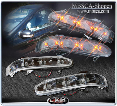 Klarglas Blinkers LED speglar. 2st