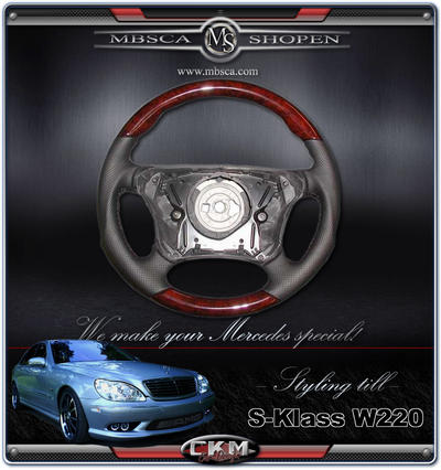S-Klass - W220 99-05 - Ratt Trä/Skinn Sport