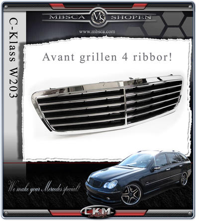 C-Klass - W203 01-06 - Avantgrill med ram