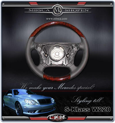 S-Klass - W220 99-05 - Ratt Trä/Skinn