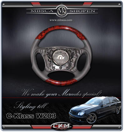 C-Klass - W203 01-06 - Ratt Trä/Skinn Sport