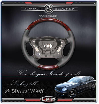 C-Klass - W203 01-06 - Ratt Trä/Skinn