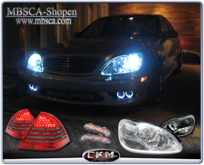 S-Klass - W220 99-05 - Klarglas facelift lamp kit.