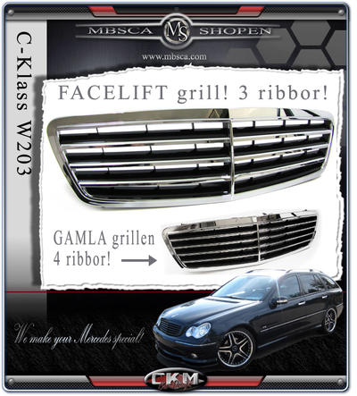 Avantgrill med ram FACELIFT 3 Ribbors