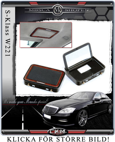 S-Klass - W221 06- - Ädelträ makeup speglar 2st MB Original