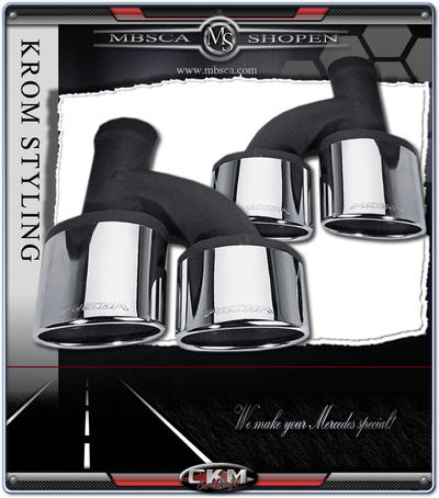 E-Klass - W207/C207 - Kromade "AMG look" ändrör Deluxe 2st