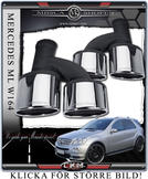 Kromade "AMG look" ändrör Deluxe 2st