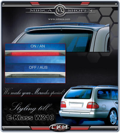 E-Klass - W210 96-01 - 2. Bakrutevinge kombi med klarglas bromljus.