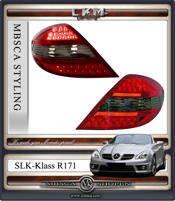 Klarglas baklysen LED 2st Red/Smoke