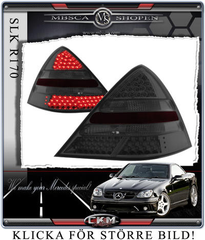 SLK - R170 97-03 - Klarglas Baklysen 2st med dioder. Smoke  2st