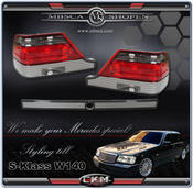 Klarglas Baklysen ink ramp red/smoke. 95-98 3 del