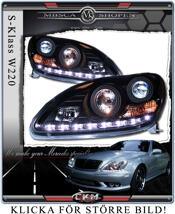Klarglas facelift framlysen DEVIL EYES Svarta 2st