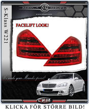 Facelift "look" baklysen 2 st Red/Smoke